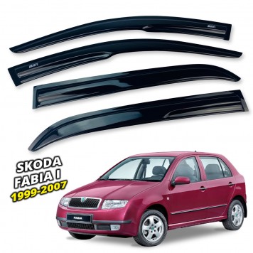 Дефлекторы окон Skoda Fabia I 1999-2007 Hb/Sd накладные (DEFL) Q2